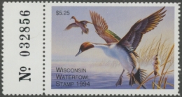 Show details for 1994 Wisconsin Duck Stamp MNH VF Picture of 1994 Wisconsin Duck Stamp MNH VF
