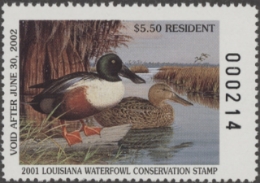 Scan of LA13 2001 MNH VF